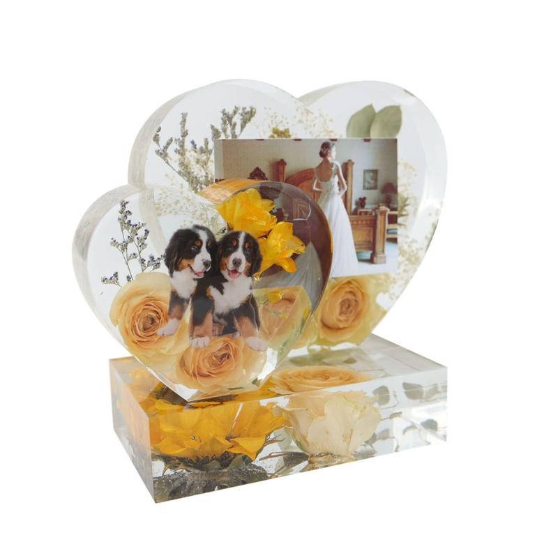 Рамка для фотографий на День святого Валентина, формы из смолы, прямоугольная рамка для фотографий, силиконовая форма, форма из эпоксидной смолы в форме сердца, изготовление поделок