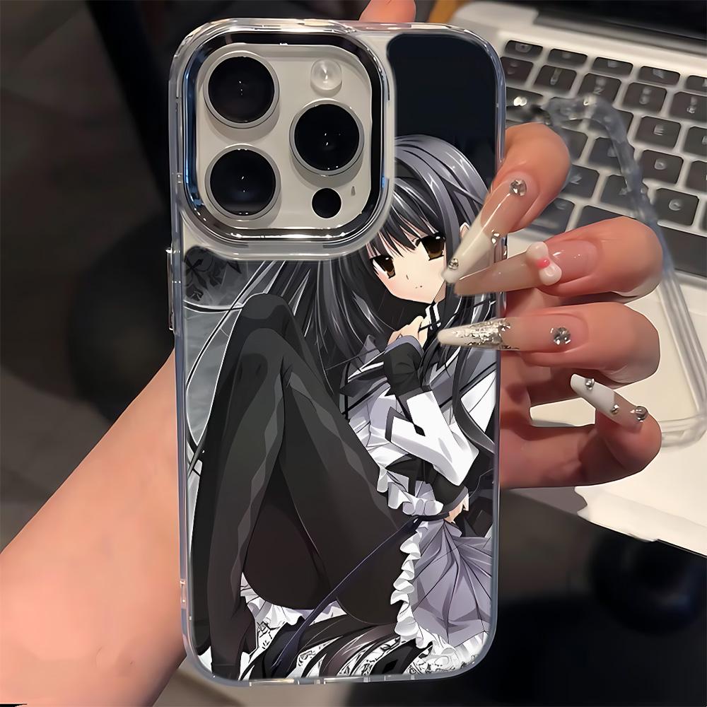 Japanese Anime Phone Case For Iphone 13 12 11 17 16 15 Pro Max 14 Plus 17Air 16E 17E Coque Phone Cover Funda Light Luxury