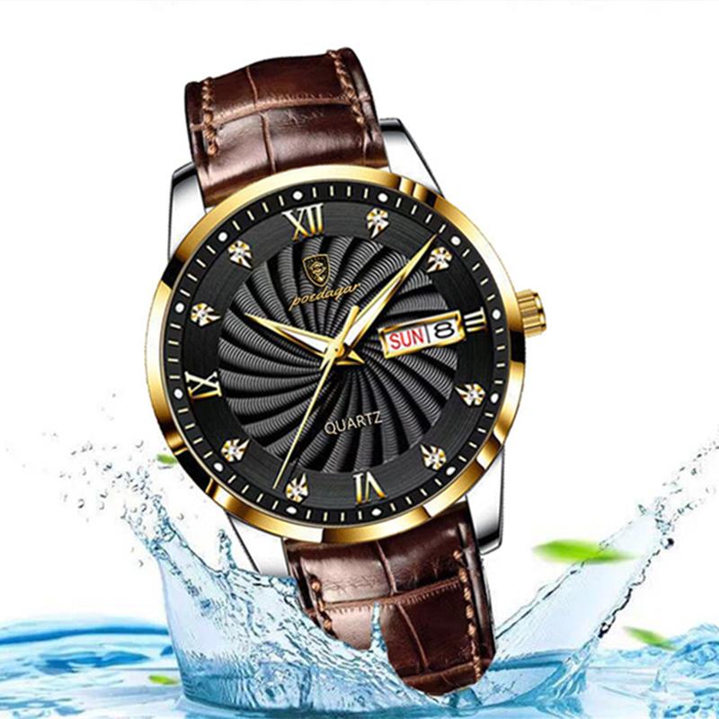 2023 трендовые брендовые новейшие модные мужские подлинные часы, водонепроницаемые светящиеся бриллиантовые спиральные циферблаты, деловые часы