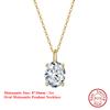 EFFIE QUEEN Элегантное 1/2/3 карата Муассанитовое Колье-Подвеска 100% Серебро S925 D VVS1 Алмазное Блестящее Ожерелье Свадебная Вечеринка MON03