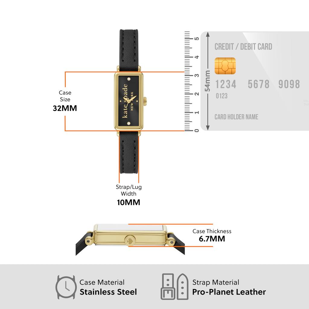 Kate Spade New York Rosedale KSW1847 Black Women's Watch,