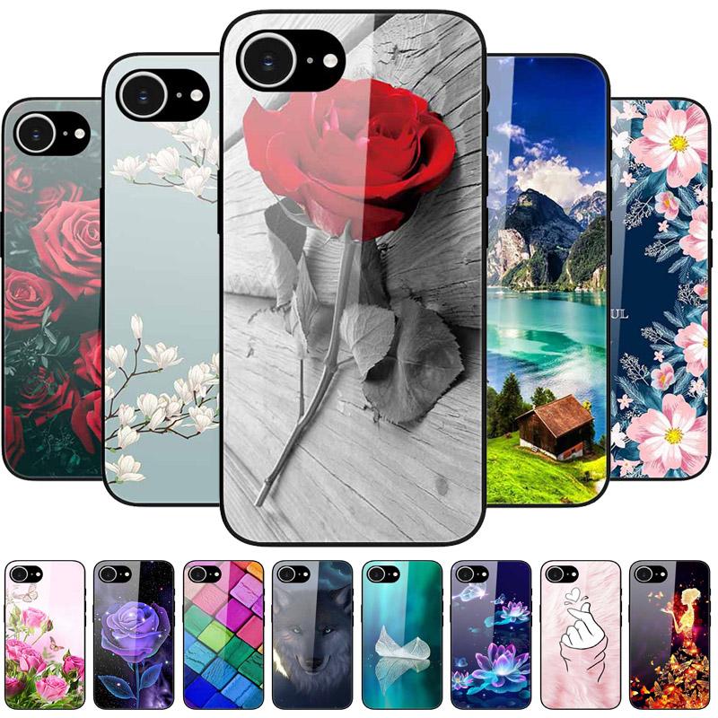 Tempered Glass Phone Cases For iPhone 16e 2025 Case Silicon Bumper Hard PC Back Cover Shell for iPhone SE (2025) / for iPhone16e