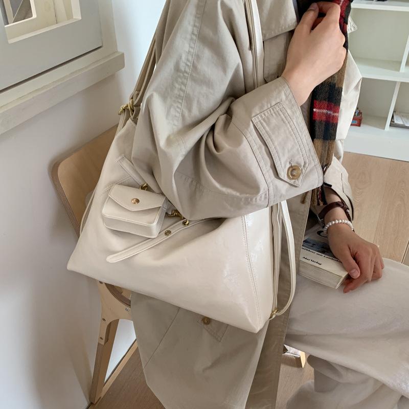 Вместительная сумка-тоут для поездок на работу, женская, 2025, новый рюкзак, осень-зима, премиальный, в ретро-стиле, на плечо, сумка-мессенджер