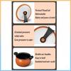 8L Non-Stick Micro Pressure Pot Multifunction Stew Cooking Soup Wok Home Multifunctional Wheat Rice Stone Stew Cooker