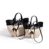 Premium wing handbag, linen commuting large capacity shoulder bag, casual vegetable basket, first layer cowhide