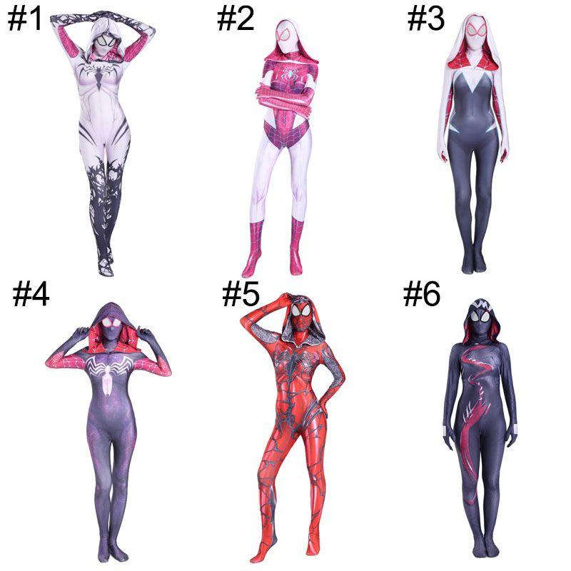 Премиальный костюм Человека-паука Гвен Стейси из удобного дышащего материала для косплей-мероприятий