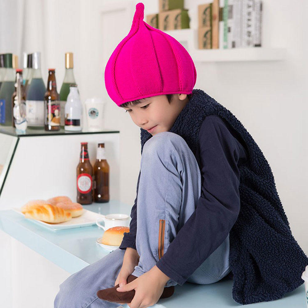 Смешная Теплая Зимняя Шапка-Бини Вязаные Шерстяные Шапки-Вертушки Скрученные Цветы Остроконечные Шапки