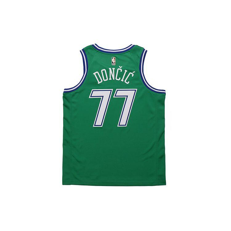 Nike NBA Dallas Mavericks Лука Дончич #77 Джерси 2020-2021 Мужские топы Зеленый CN1021-320
