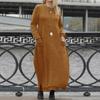 Women's Warm Fleece Long Sleeved Lace Hoodie Dress for Autumn Winter Casual Pocket Dresses