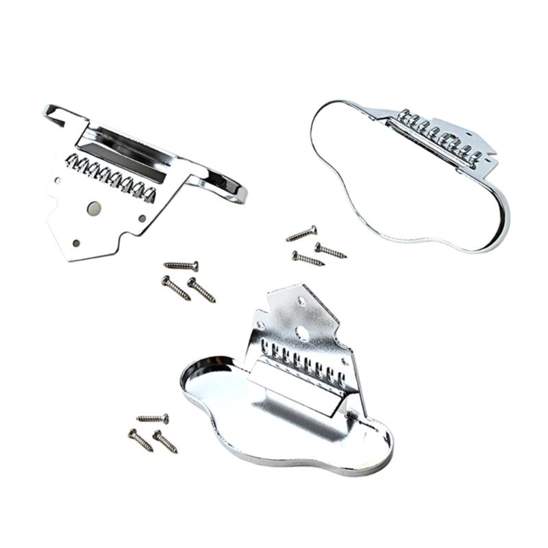 3.1x1.8 дюйма Металлический струнодержатель для мандолины, комплект для замены для 8-струнных мандолин с четырьмя предварительно установленными отверстиями для монтажных винтов