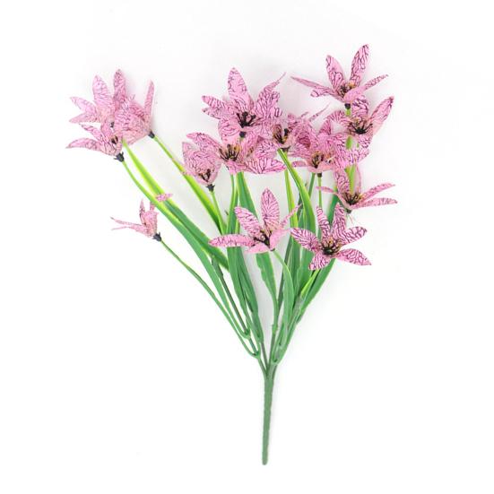 Моделирование растения, устойчивое к ультрафиолетовому излучению, не выцветает, низкие эксплуатационные расходы, 5 раздвоенных весенних трав, искусственные цветы, садовые украшения для дома