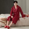 Thickened flannel red pajamas pajamas wedding couple suit autumn and winter coral fleece men's and women's loungewear