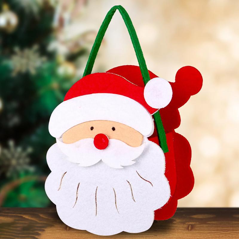 Фетровый рождественский подарочный мешок Креативный мешок Санта-Клауса Подарочный мешок для подарков Рождественская елка Конфетный мешок Подарочные пакеты Рождественский декор