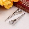 10pcs Modish Flat Metal Single Prong Alligator Hair Clips Barrette For Bows DIY