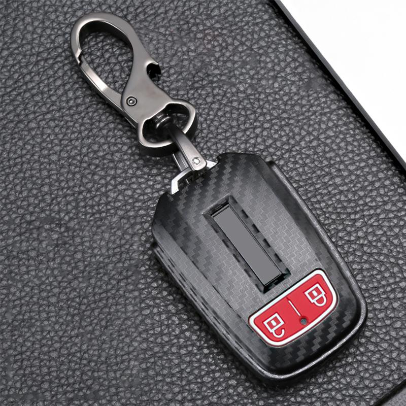 Carbon fiber Silicone Car key Cover Case For ISUZU D-MAX DMAX Truck MUX 2015 2017 2018  Smart Remote Key Protect