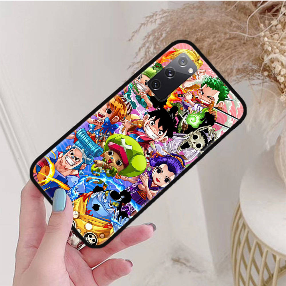 Черный чехол для Xiaomi Poco X6 X4 M5 M6 F5 F6 C65 C55 C50 C51 C40 Pro Redmi 14C A3X 13C 12C 11T 10A 9C Note 7 6 8A Plus W-77 One Piece Anime