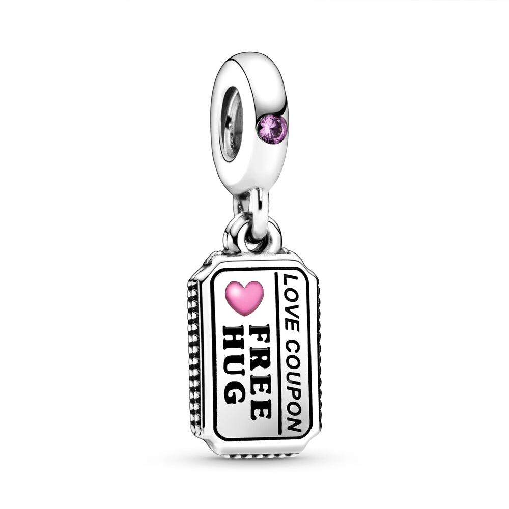 Love Coupon Infinite Love Series Подвески-подвески S925 Серебро, подходят для изготовления индивидуального браслета для женщин с тканевой сумкой