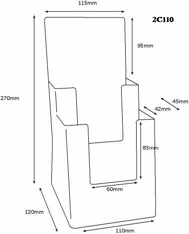Desk stand 3xDL (99x210mm)