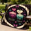 1pc Faith Love Candles Outdoor Flannel Blanket Soft All Season Polyester Throw , Perfect for Picnics & Travel , Picnic Accessory