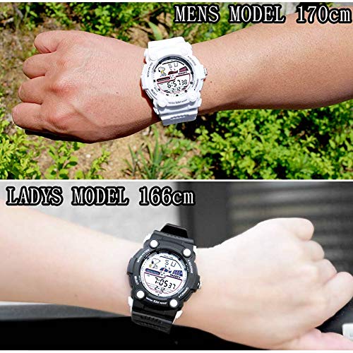 Часы Snoopy, водонепроницаемость 50 м, 5 АТМ, товары, черный x черный x черный циферблат, будильник, цифровые, морские, речные, светящиеся, для детей, женщин, мужчин, унисекс, для детей, цифровой подарок