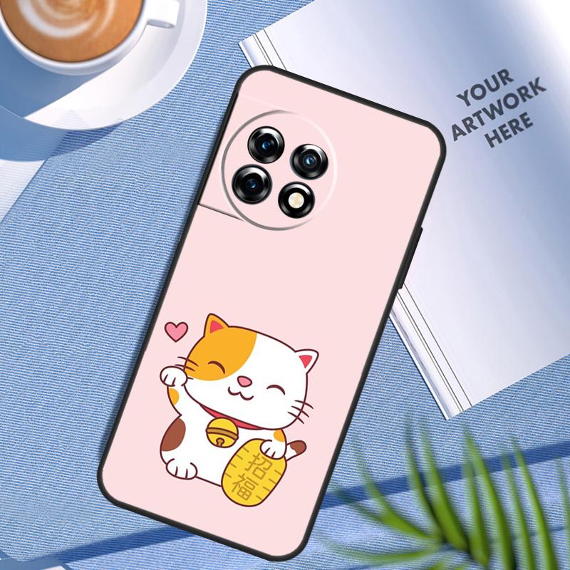 Счастливый Кот Манеки Неко Японский Чехол Для OnePlus Nord 5 CE 2 3 4 Lite N30 OnePlus 11 12 13 15 12R 13R 10T 13T 9 10 Pro Обложка