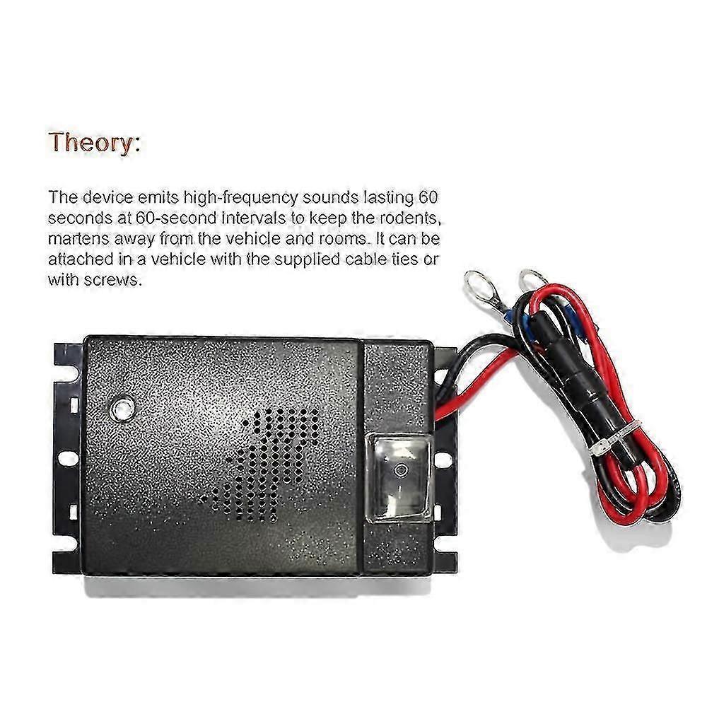 Dc 12v Car Ultrasonic Mosquito Repellent And Rodent Repeller, 400 Square Feet Coverage Vehicle Animal Repeller Car Accessories