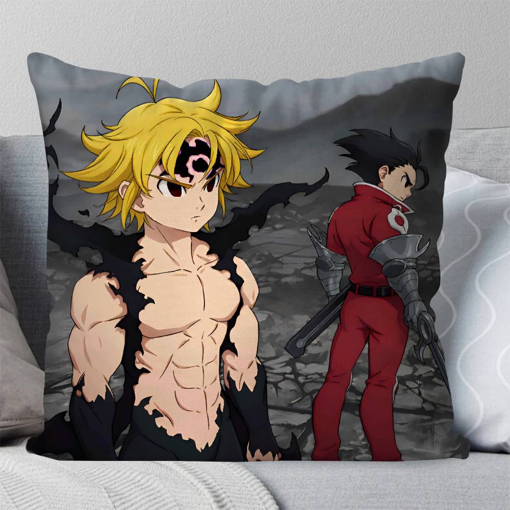 The Seven Deadly Sins Anime Pillow Case Fashion Square Pillowcase Bedroom Sofa Room Ins Decoration Leisure