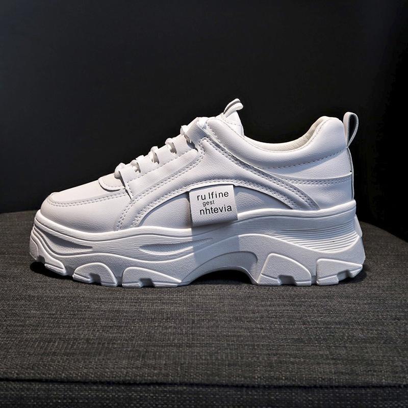 Spring New Korean Version of Dad Shoes Female Students Platform Heightening Sports Shoes Female Casual Shoes Children's Tide A