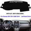 Car Inner Dashboard Cover Dash Mat DashMat for CRV CR-V 2007-2011