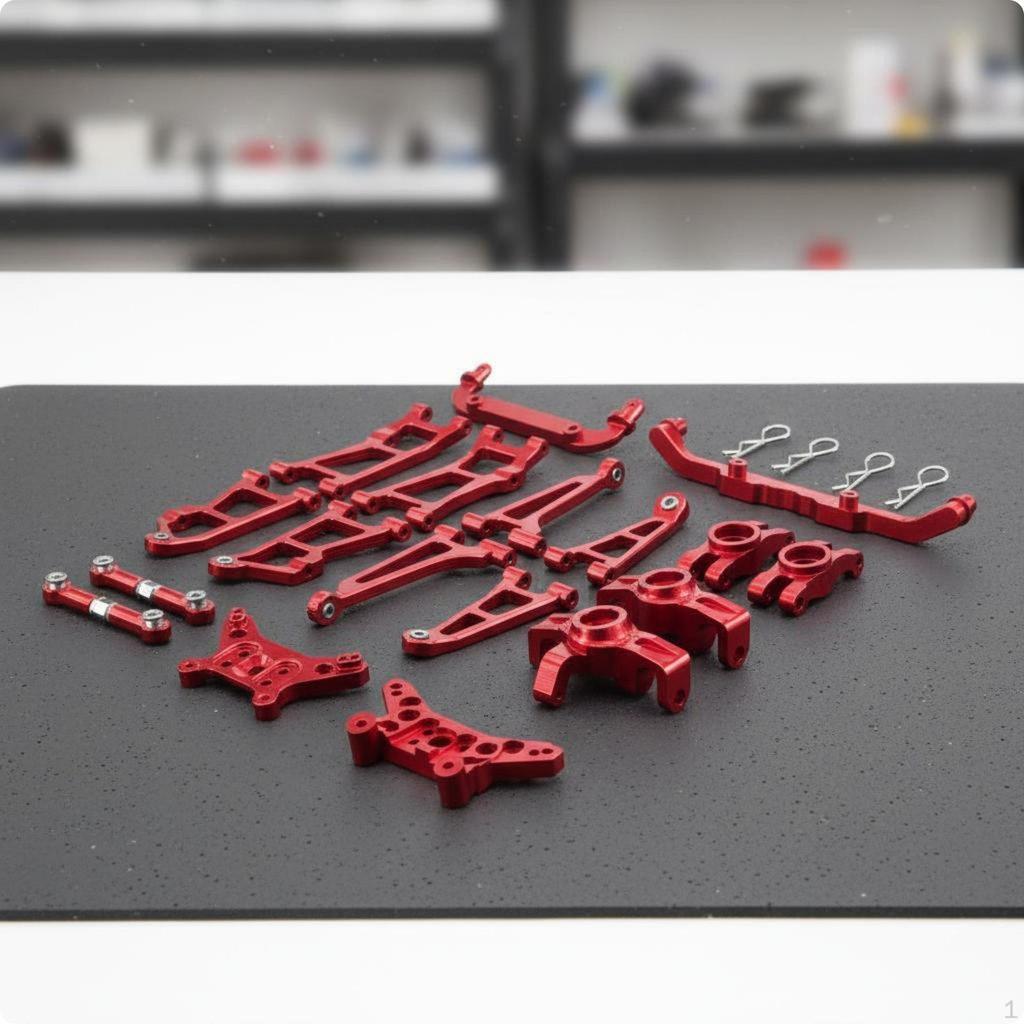 1/14 Scale RC Car Upgrade Set Anodized Finish Aluminum Shock Absorber System Arm Kit Stronger and
