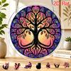 2D Flat, 1set/83pcs 18.8cm Acrylic Jigsaw Sun Catcher A Purple-toned "Tree Of Life" Theme Sun Catcher Puzzle for Home And Garden Decoration. Suitable 