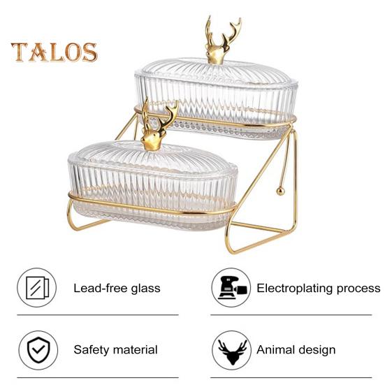 3-уровневый поднос для сухофруктов с подставкой для орехов, стильная крышка из лося, прочная пластиковая железная рама, фруктовая тарелка, модный скандинавский поднос для закусок, фруктов и конфет