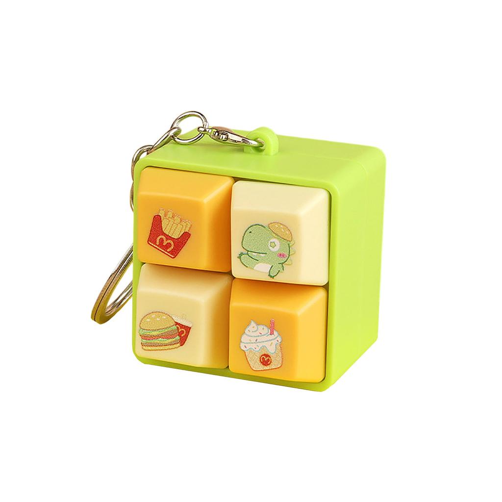 4-Key Light & Sound Button Keychain – Portable Toy Keyring For Stress Relief & Fun