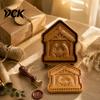 Faith Inspired Kitchen Gadgets Christmas Mini Pie Mold, Festive Dough Press And Cookie Holiday Pocket Molds Cutter, Religious Stamp for Seasonal