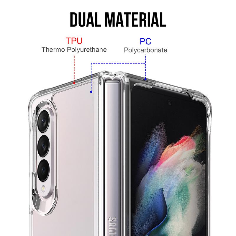 Анти-желтый прозрачный тонкий чехол для ПК для Samsung Galaxy Z Fold 3 5g Fold4 Fold 4 Fold3, чехол без отпечатков пальцев для Samsung Z Fold3, чехлы
