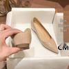 Французские нюдовые туфли-лодочки с скрытой танкеткой 2025: Женская модная обувь весна/осень
