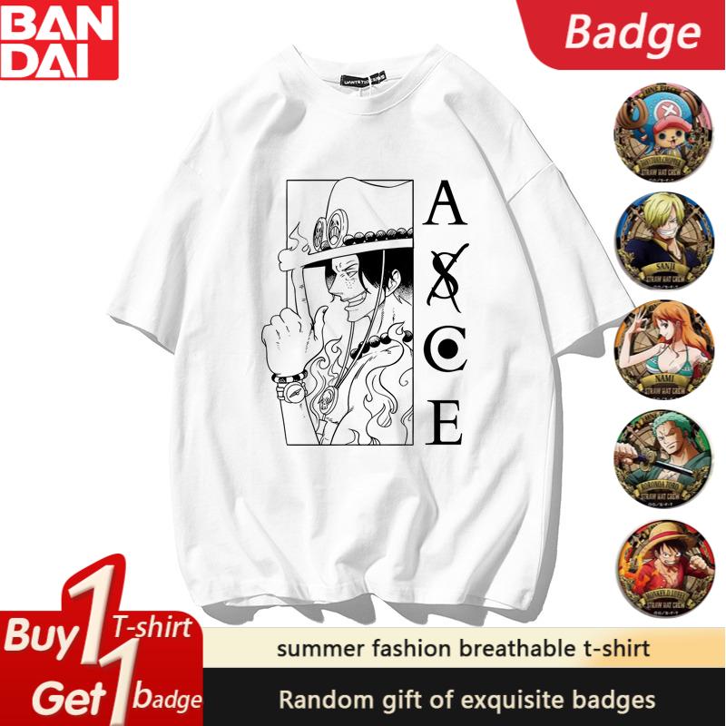 ONE PIECE Одежда для фанатов Мальчики Ника Луффи Пятискоростной Зоро Модный Свободный Летний Тренд Мужская и Женская Футболка с коротким рукавом