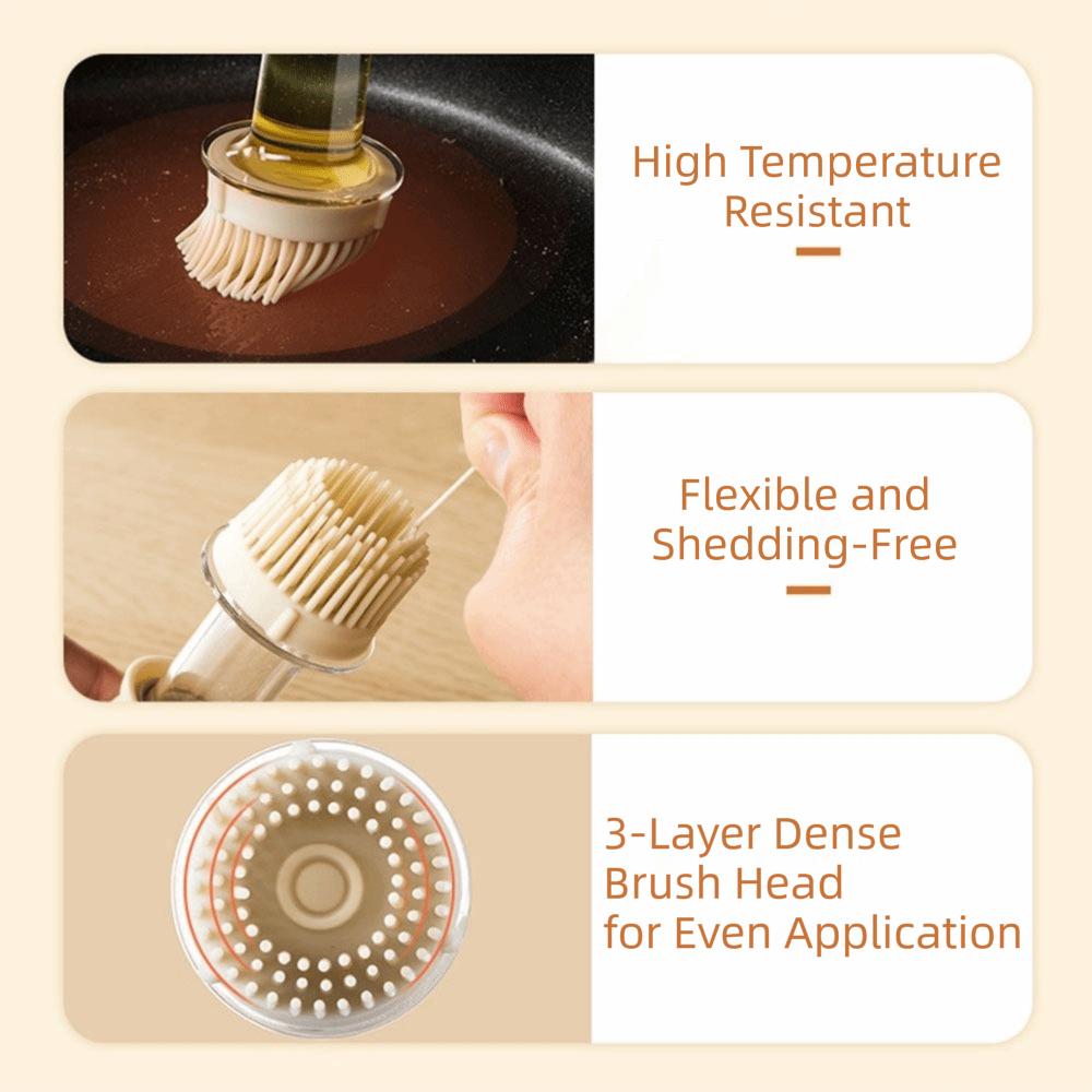 2 in 1 Oil Dispenser Bottle 180ML Barbecue Spray Bottle Easy To Clean Measuring Oil Bottle Baking