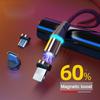 Обновленный светодиодный магнитный кабель, кабель для быстрой зарядки, подходящий для IPhone Andriod, Samsung, OPPO VIVO, Huawei