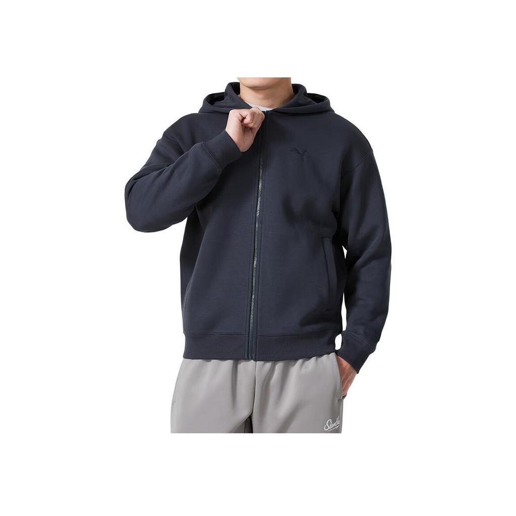 Puma Куртка мужская с капюшоном, повседневная, спортивная, с логотипом, темно-синяя 631388-69