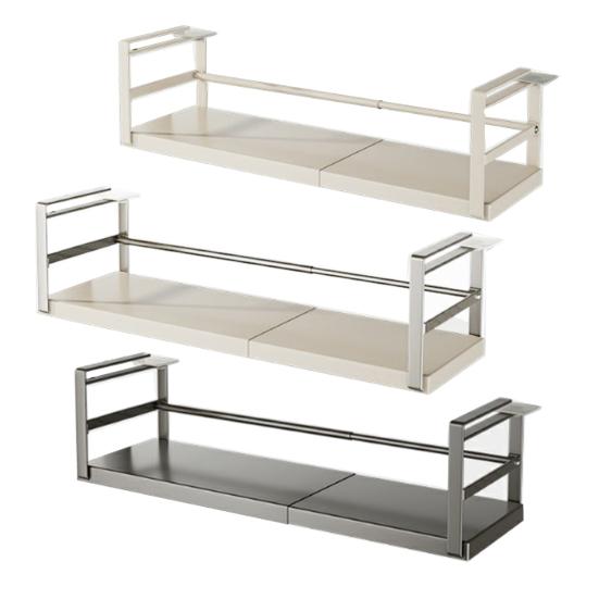 Yousheng Расширяемая полка для хранения под полкой, подвесная, без сверления, выдвижная, органайзер для шкафа под полкой, нержавеющая углеродистая сталь, для кухни, кладовой