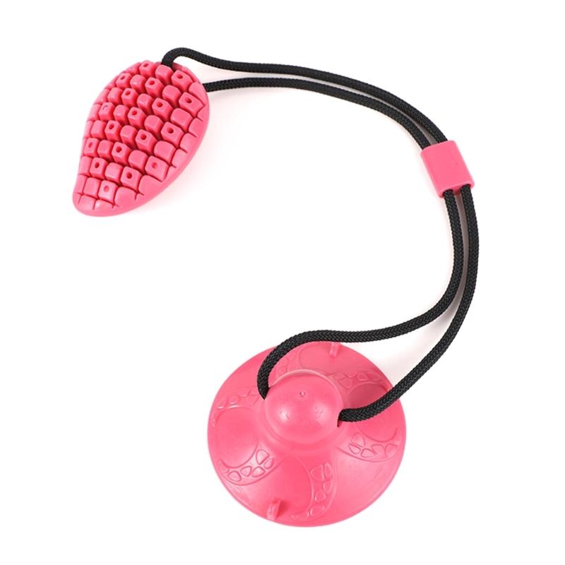 Игрушка для собак с утечкой еды для жевания, прорезывания зубов, на присоске, эластичная веревка для питомца, игрушка-медленная кормушка для собак, снимающая стресс