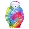 Красочные толстовки с капюшоном Tie Dye с 3D-принтом для женщин, модная уличная одежда, свободные свитера, толстовки Y2k, женская одежда