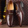 Men's Casual Shoes Classic Low-Cut Embossed Leather Shoes Comfortable Business Dress Shoes Man Loafers Plus Size 38-48