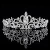 Wedding Hair Tiara Crystal Bridal Tiara Crown Silver Color Diadem Veil Tiaras Wedding Hair Accessories Headpieces Head Jewelry