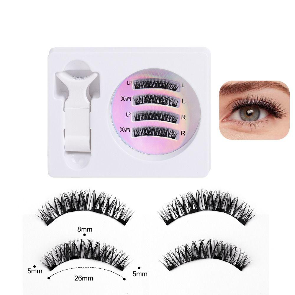 Reusable Non-glue False Eyelashes 3D Manga Lashes Easy to Use Magnet Eyelash Set Make Up