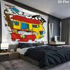 Pippi Longstocking Custom Name Wall Tapestry Aesthetic Wall Hanging Printed Fabric Blanket Decorative Tapestries for Bedroom Living Room Home Decor