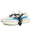 Adidas Originals Yeezy Boost 350 V2 Slip Resistant And Breathable Low top Casual Shoes Unisex White Blue HQ6316(Team478-)