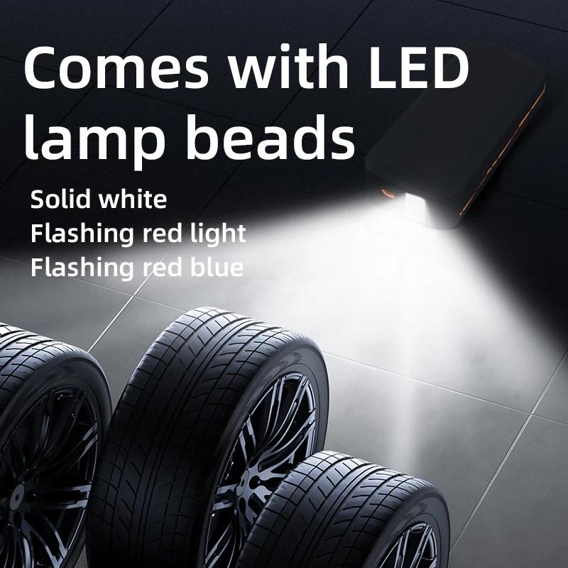 Электрический портативный компрессор для накачивания шин, перезаряжаемое освещение, автоматическое выключение, для автомобиля, мотоцикла, воздушного насоса, велосипедного мяча, воздушного матраса