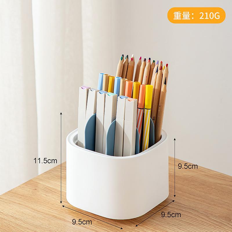 Настольный органайзер, прозрачный вращающийся держатель для ручек, полка-органайзер, цилиндр для канцелярских принадлежностей, держатель для ручек